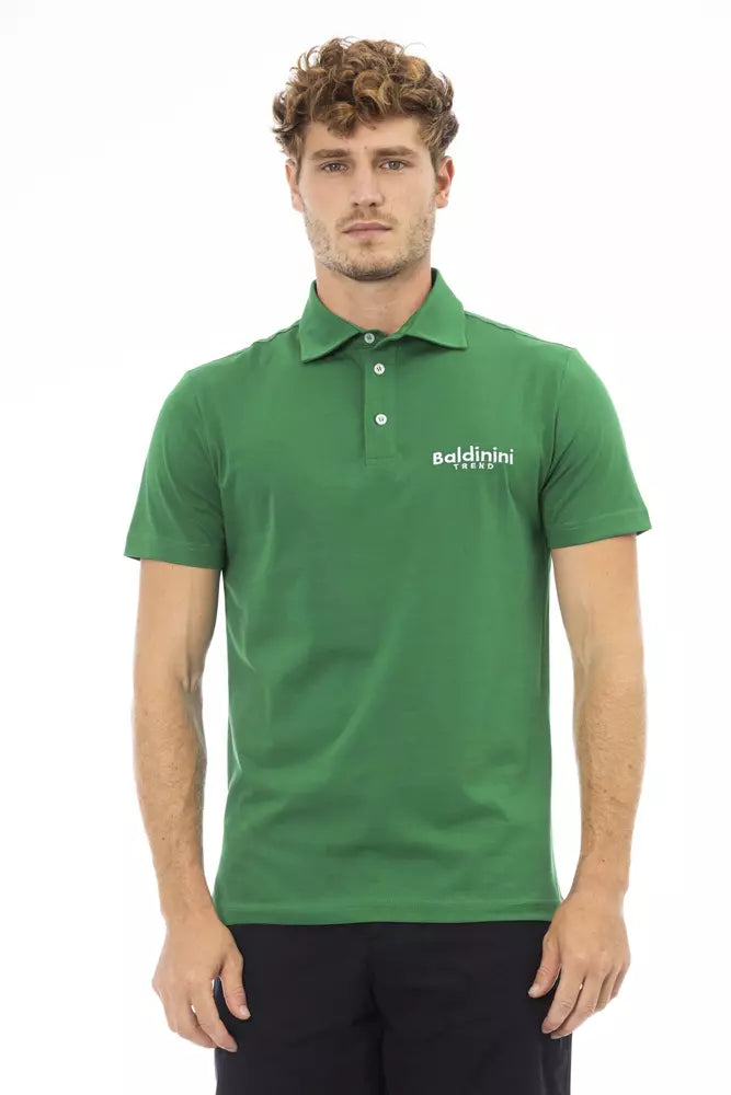 Grünes Baumwoll-Poloshirt