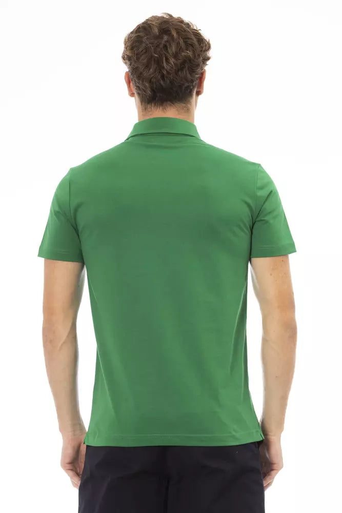 Grünes Baumwoll-Poloshirt