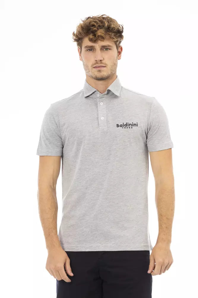 Polo en coton gris