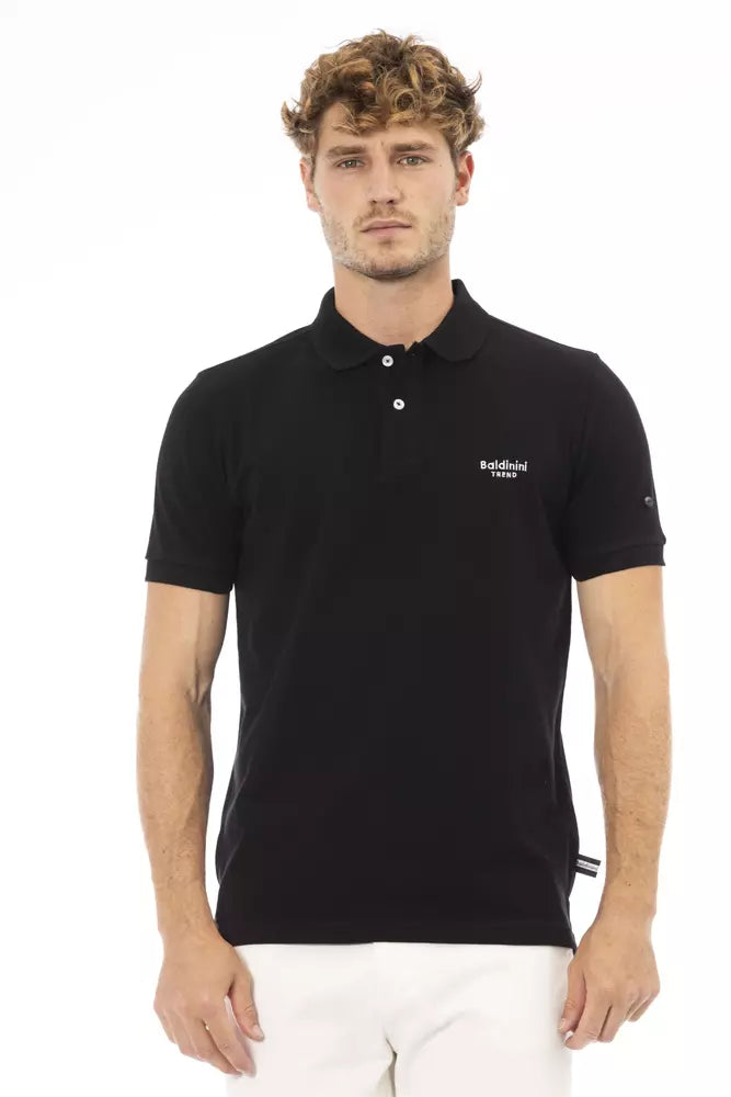 Polo en coton noir