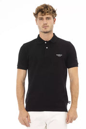 Polo en coton noir