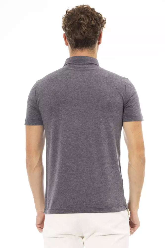 Polo en coton gris
