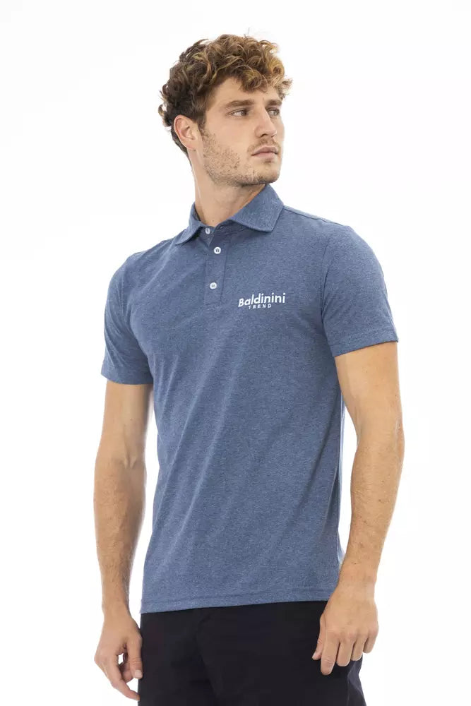 Polo en coton bleu