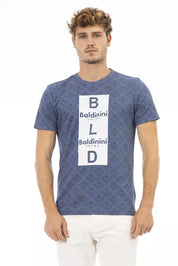 Blaues Baumwoll-T-Shirt