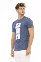 Blaues Baumwoll-T-Shirt