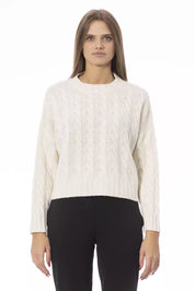 Beige Wool Women Sweater