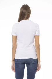 White Cotton Women T-Shirt