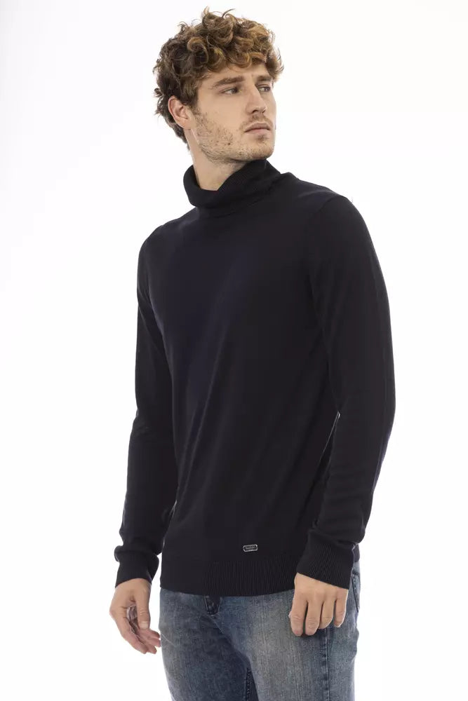 Blauer Modalpullover