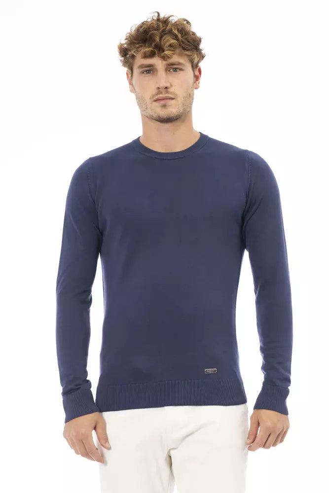 Blauer Modalpullover