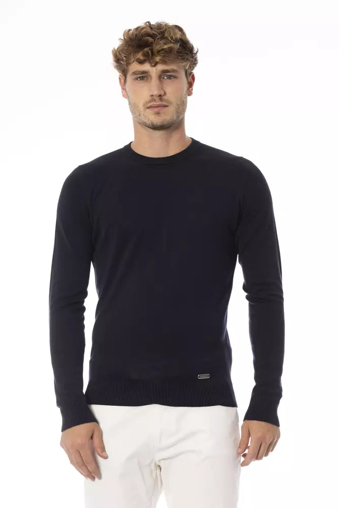 Blauer Modalpullover