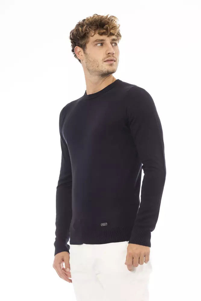 Blauer Modalpullover