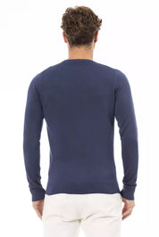 Blauer Modalpullover