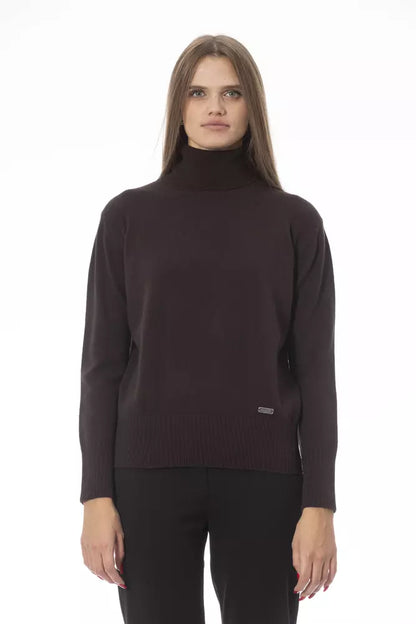 Brauner Wollpullover