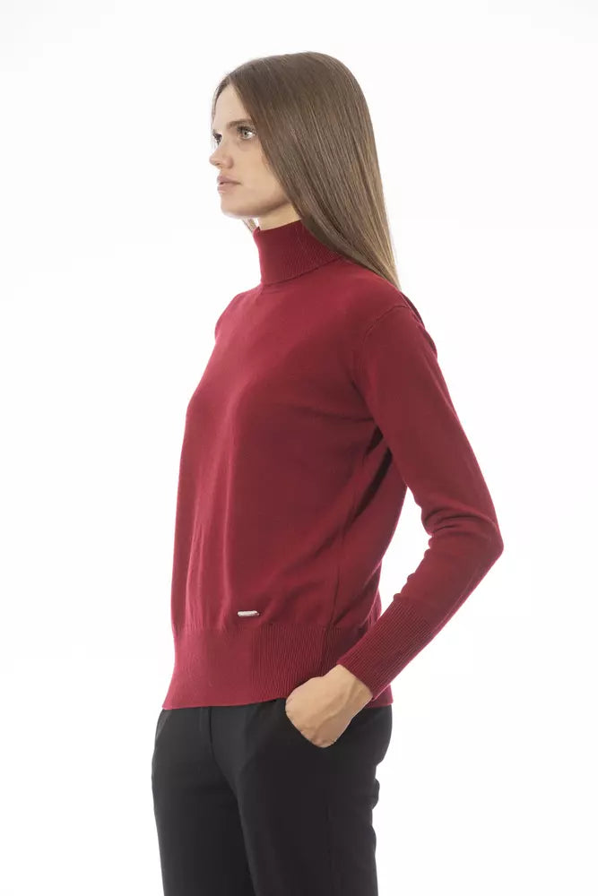 Roter Wollpullover