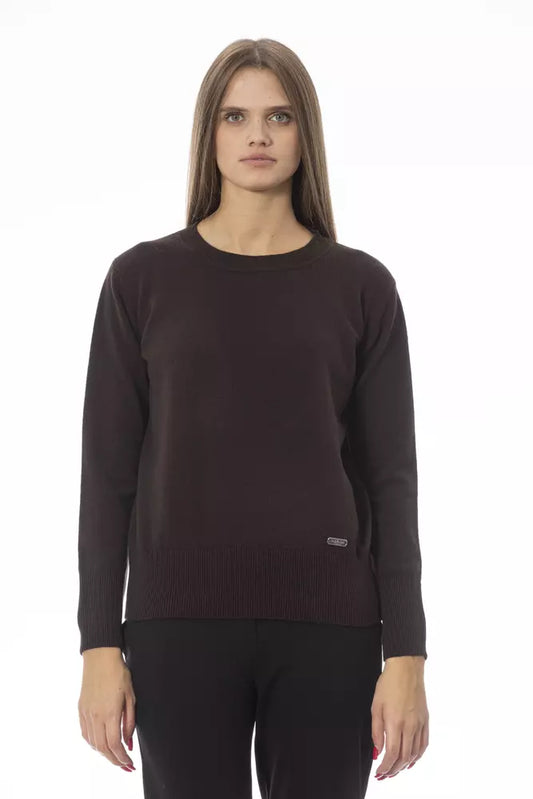 Brauner Wollpullover