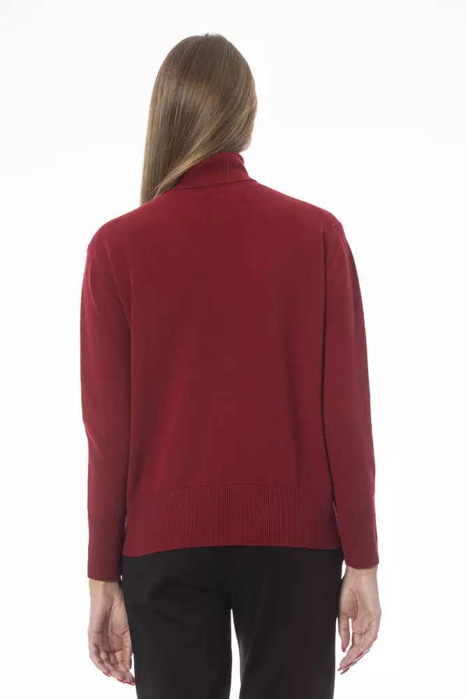 Roter Wollpullover