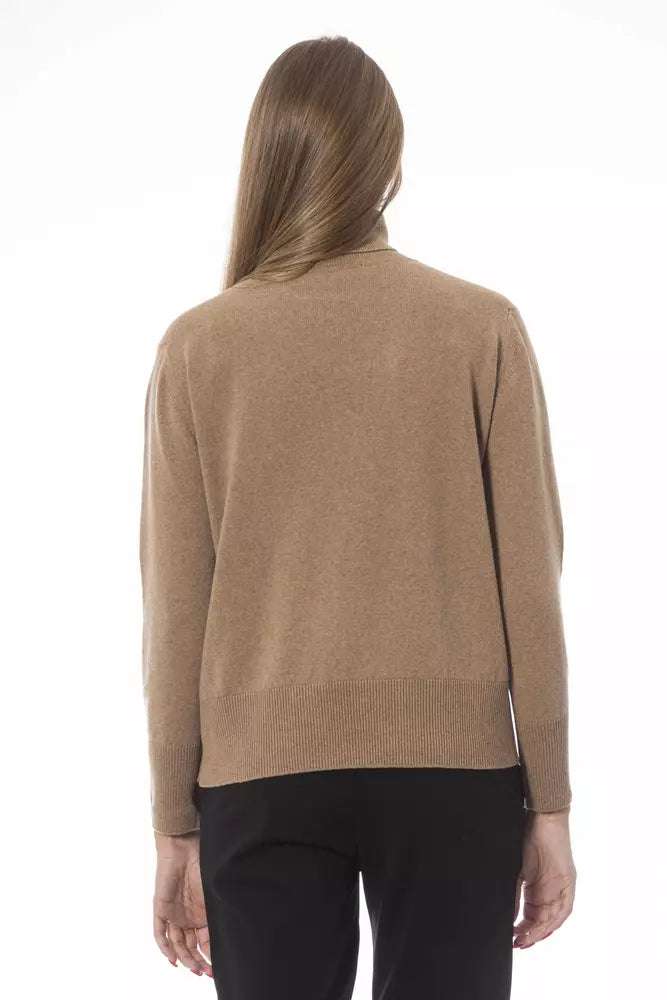 Pull en laine beige