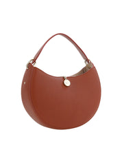 Sepia Brown Small Arlène Leather Shoulder Bag