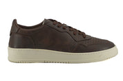 Exclusive Leather Fabric Sneakers in Brown