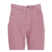 Chic Pink Raw Cut Bottom Jeans