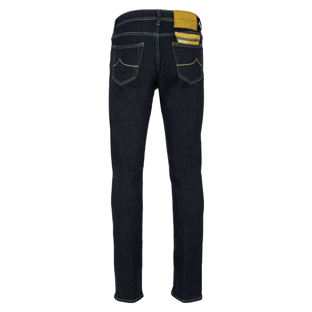 Elegant Slim Fit Dark Blue Designer Jeans