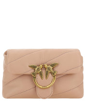 Chic Blush Quilted Crossbody Love Puff Bag