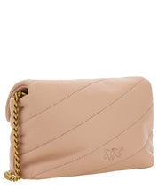 Chic Blush Quilted Crossbody Love Puff Bag