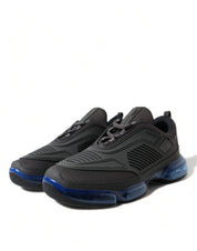 Elegant Men's Black Mesh Sneakers