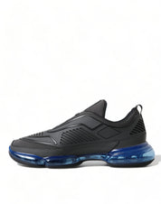 Elegant Men's Black Mesh Sneakers