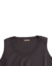 Elegant Sleeveless Brown Knit Top