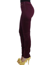 Purple slim fit pants