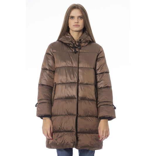 Brown Nylon Women's Jacket