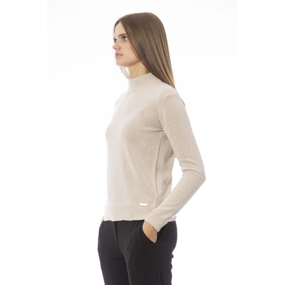 Beige Cashmere Women Sweater