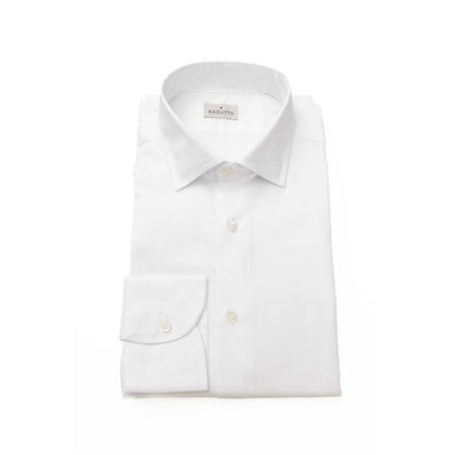 White Cotton Men Shirt