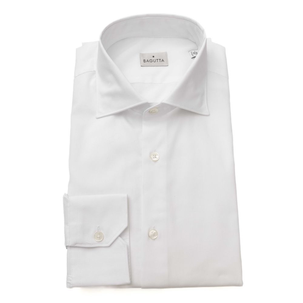 White Cotton Men Shirt