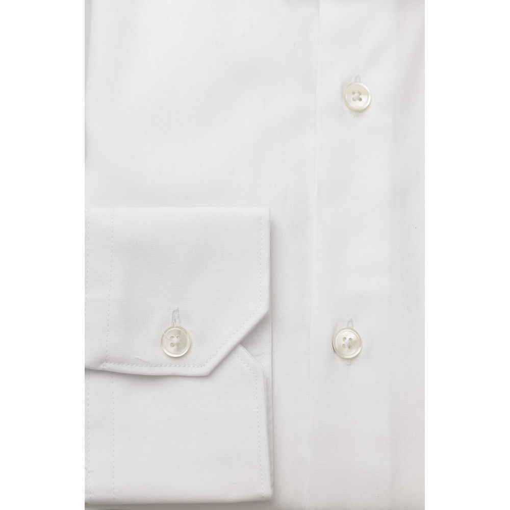 White Cotton Men Shirt