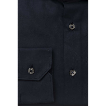 Blue Cotton Men Shirt