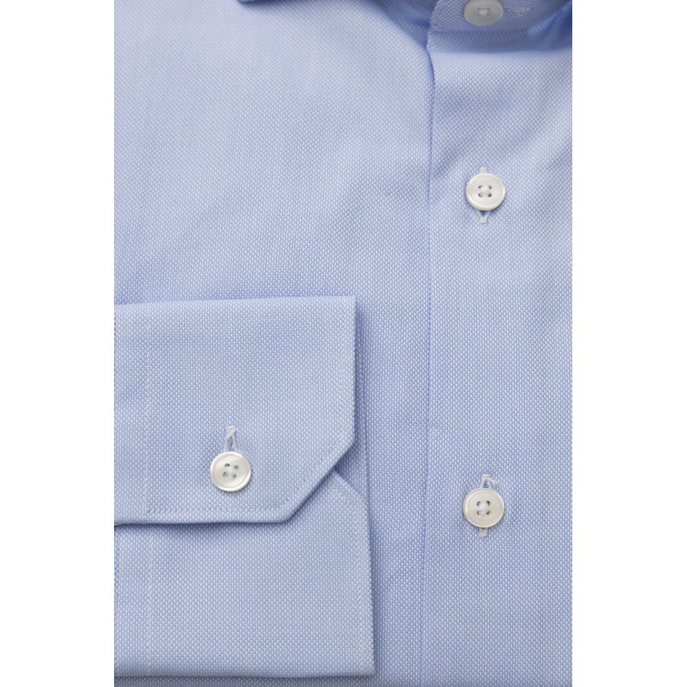 Light Blue Cotton Men Shirt