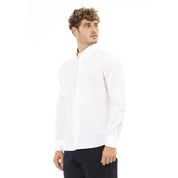 White Cotton Men Shirt