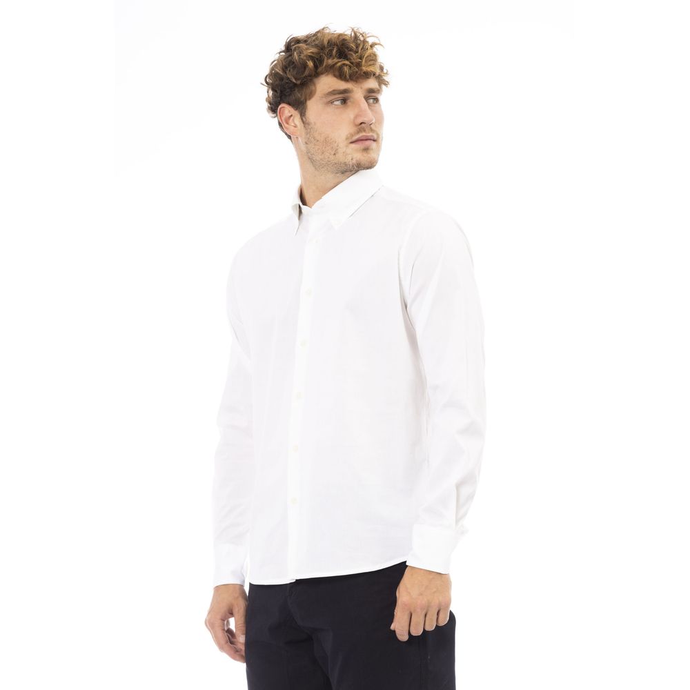 White Cotton Men Shirt