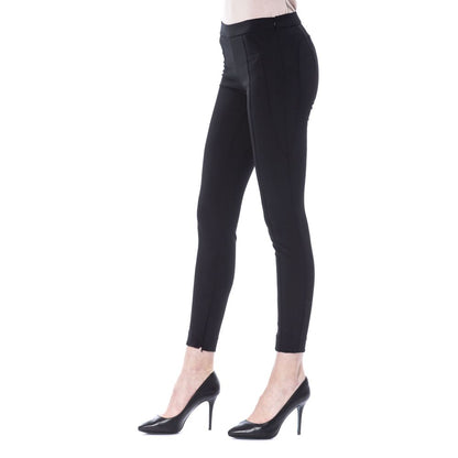 Black Polyester Women Pants