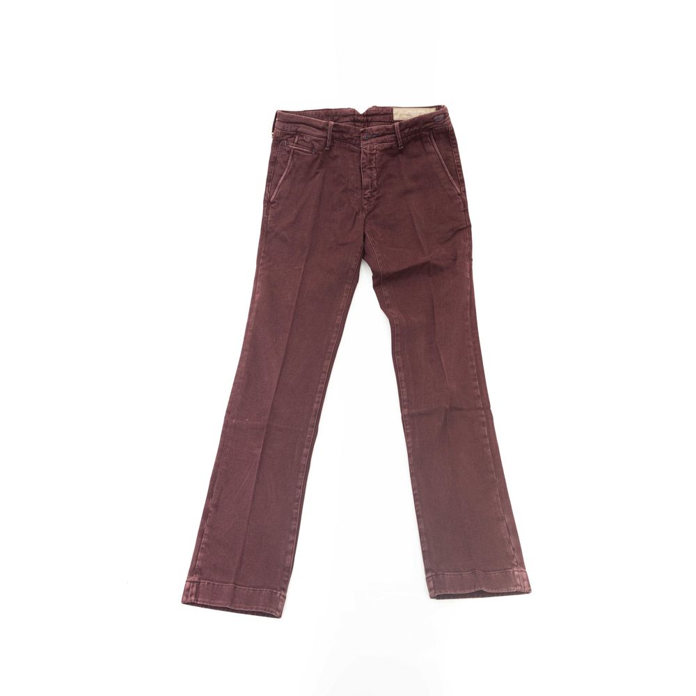 Jean et pantalon en coton bordeaux