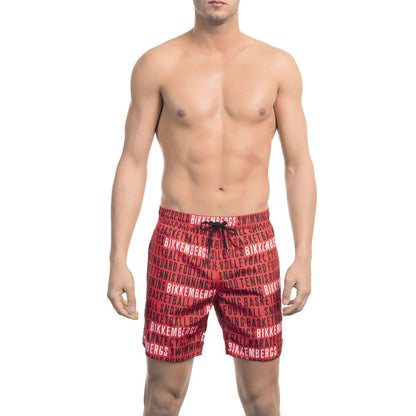 Maillots de bain en polyester rouge