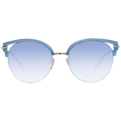 Chic Blue Gradient Butterfly Sunglasses