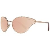 Rose Gold Oval Mirrored Sunglasses