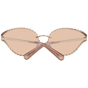 Rose Gold Oval Mirrored Sunglasses