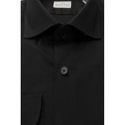 Black Cotton Men Shirt