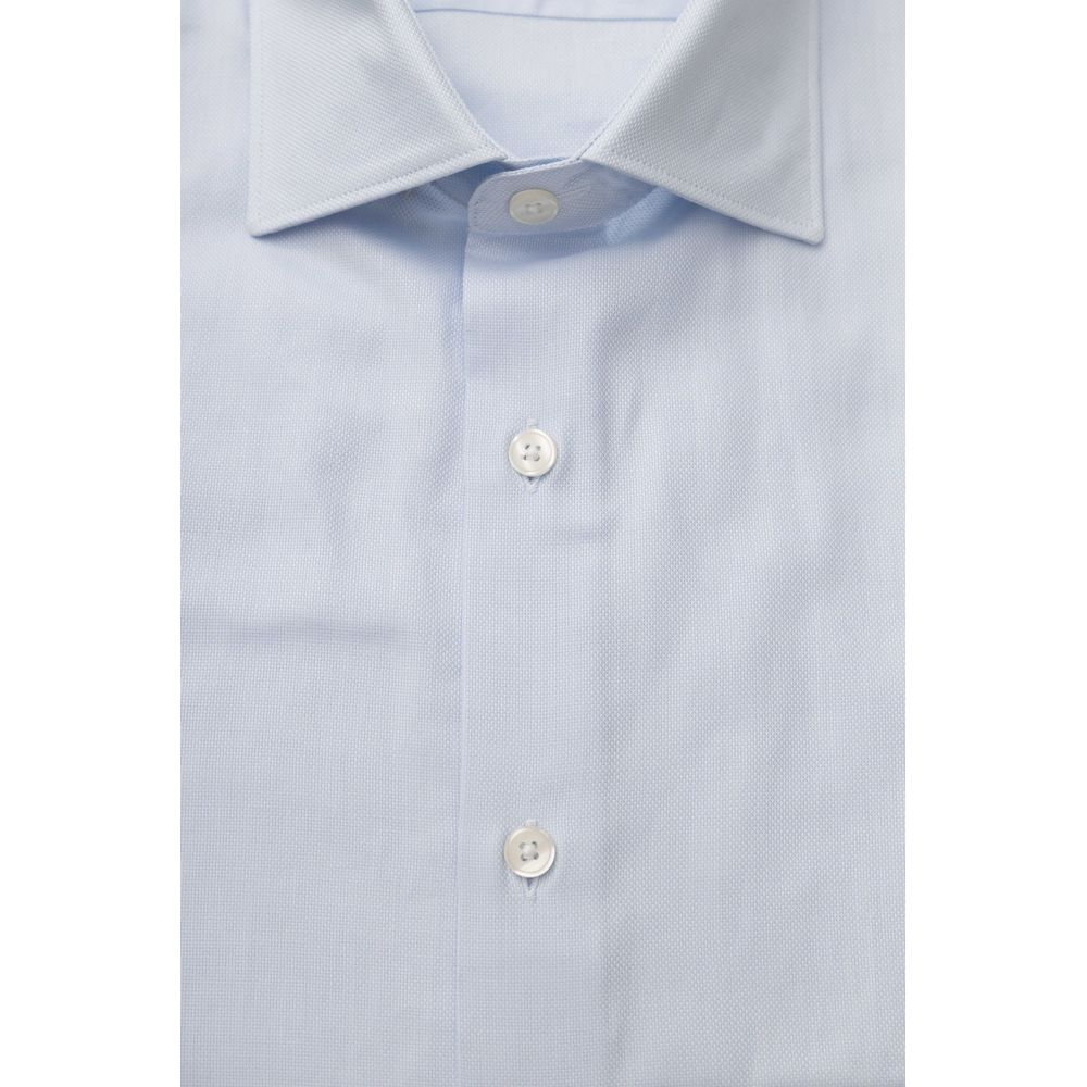 Light Blue Cotton Men Shirt