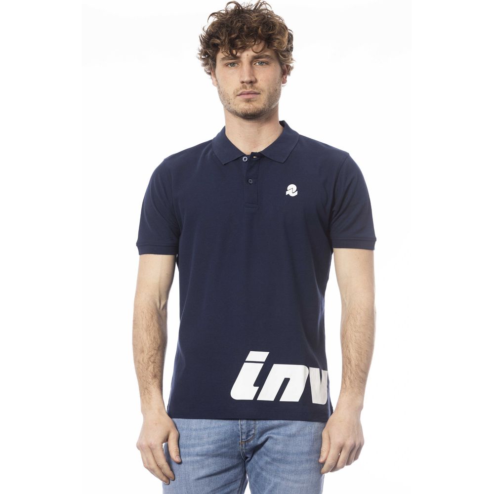 Blue Cotton Mens Polo Shirt