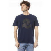 Blue Cotton Men T-Shirt